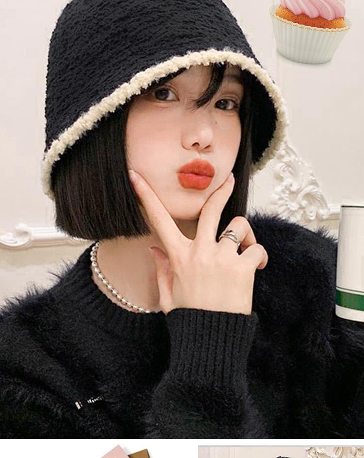 Amazon.co.jp: 帽子ウィッグ 毛付き帽子 ボブ ストレート 可愛い